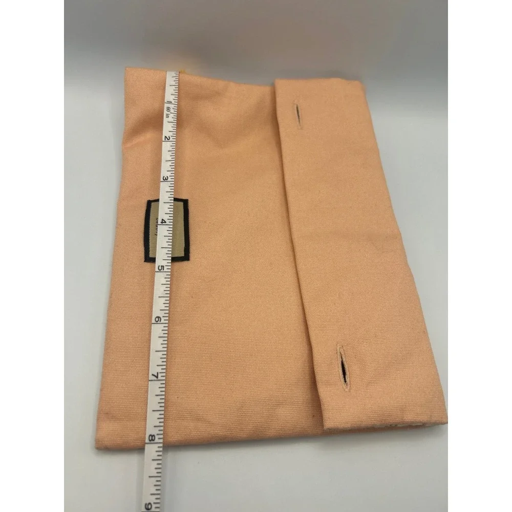 Gucci Beauty Peach‎ Canvas Envelope Makeup Pouch Button Closure Cosmetic Bag